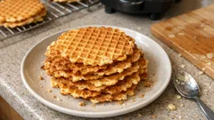 Sandwaffeln wie vom Bäcker: knusprig-zart mit Zitrone und einem Schuss Rum