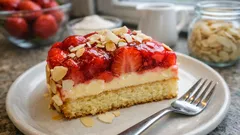 Klassischer Erdbeerkuchen mit Vanillecreme – so bleibt der Biskuit richtig luftig