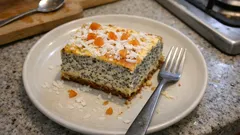 Mohn-Käsekuchen mit Kokos vom Blech – saftig, cremig und ideal fürs Kuchenbuffet