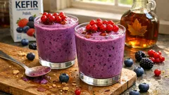 Beeren-Smoothie mit Kefir: cremig, frisch und in 5 Minuten gemixt