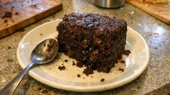 Saftiger Schokokuchen aus Rührteig – mit Schokodrops und Mineralwasser schön locker