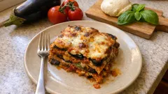 Auberginen-Vollkorn-Lasagne aus dem Ofen – herzhaft, saftig und unkompliziert