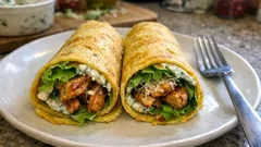 Herzhafte gefüllte Pfannkuchen mit Hähnchen – schnell gerollt, richtig saftig