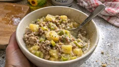 Hack-Lauch-Kartoffel-Topf: cremiger One-Pot für gemütliche Abende