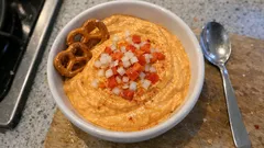 Spundekäs wie aus der Weinstube: cremiger Quark-Dip mit Paprika und Zwiebel