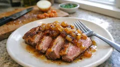 Saftige Entenbrust aus dem Ofen – mit Zwiebel-Aprikosen-Soße, die immer gelingt