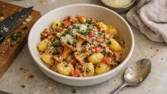 Cremige Pfifferlinge mit Gnocchi: so gelingt die Feierabend-Pfanne mit Speck & Parmesan