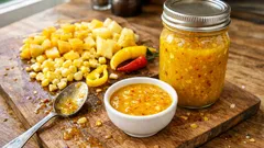 Gelbe Grillsoße mit Ananas & Mais – fruchtig-scharf und schnell eingekocht