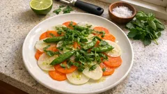 Gemüse-Carpaccio mit Limetten-Vinaigrette – so bleibt es knackig und zart