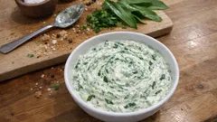Bärziki selber machen: cremiger Bärlauch-Dip mit Joghurt und Quark