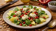 Chicorée-Salat mit Granatapfel & Ziegenfrischkäse – schnell, elegant und knackig