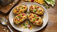 Überbackene Kartoffeln mit Käse und Speck – knusprig vom Blech, schnell gemacht