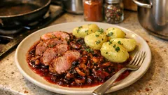Schweinefilet im Bräter mit Rotweinsauce – zart, aromatisch und gelingsicher