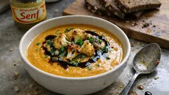 Kürbis-Apfel-Suppe mit Ofen-Blumenkohl – cremig, fruchtig und ganz unkompliziert