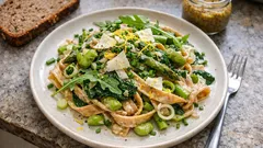 Pasta Primavera mit grünem Spargel – cremig, frisch und in 30 Minuten fertig