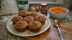 Süßkartoffel-Zimt-Muffins: saftig, locker und mit feiner Zimt-Zucker-Kruste