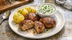 Frikadellen mit Salzkartoffeln und Gurkensalat – so schmeckt’s wie bei Oma