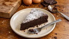 2-Zutaten-Schokokuchen ohne Mehl: saftig, fudgy und ganz einfach gebacken