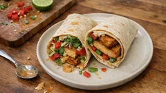Tofu-Wraps mit Teriyaki und Erdnusscreme – in 20 Minuten fertig