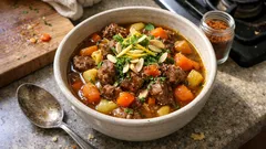 Lammragout mit Aprikosen und Wurzelgemüse – unkompliziert im Ofen geschmort