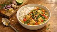 Jackfruit-Curry mit Kokosmilch und Erdnuss – schnell, vegan und richtig aromatisch