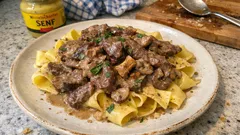 Reh-Geschnetzeltes mit Pilzen und Pappardelle – in 30 Minuten auf dem Tisch