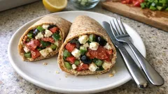 Wraps mit Feta-Gemüsefüllung: mediterran, frisch und in 20 Minuten gemacht