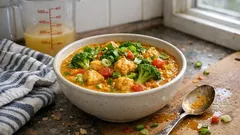 Hähnchencurry mit roten Linsen und Brokkoli – cremig, würzig und schnell gemacht