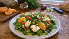 Einkorn-Salat mit Feldsalat, Clementine und Büffelmozzarella – einfach gemacht