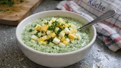 Grüne Soße mit Ei: cremige Kräutersoße in 15 Minuten, ganz ohne Kochen