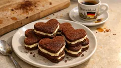 Tiramisu-Kekse zum Espresso: zarte Sandwich-Plätzchen mit Mascarponecreme