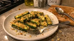 Knusprige Zucchini-Stangen aus dem Ofen – mit Parmesan in 30 Minuten