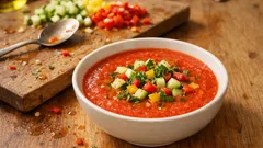 Gazpacho ohne Brot: so wird die kalte Tomatensuppe extra leicht und aromatisch