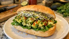 Avocado-Sandwich mit Sprossen und Sweet-Chili – in 10 Minuten fertig
