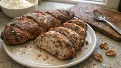 Walnuss-Wurzelbrot mit Dinkel: knusprige Kruste, saftige Krume – ganz ohne Kneten