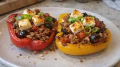 Gefüllte Paprika mit Hackfleisch aus dem Ofen – saftig, würzig und einfach überbacken