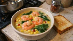 Maissuppe mit Garnelen – schnell gekocht, herrlich aromatisch und leicht exotisch