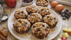 Saftige Herbst-Muffins mit Apfel, Walnüssen & Cranberrys – einfach wie vom Bäcker