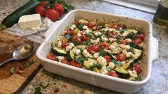 Zucchini-Tomaten-Auflauf mit Feta – leichtes Ofengericht, das immer gelingt