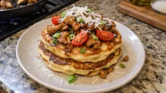 Pfifferling-Pfannkuchen aus der Pfanne – herzhaft, vegetarisch und schnell gemacht