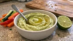 Cremiger Avocado-Hummus in 10 Minuten – frischer Dip mit Limette und Tahini