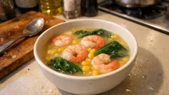 Maissuppe mit Garnelen – in 20 Minuten sämig, würzig und wie im Restaurant