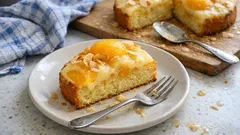 Pfirsichkuchen mit Marzipanguss – saftig, cremig und perfekt für die Kaffeetafel