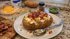 Gefüllte Ofenkartoffeln mit Bacon & Käse – außen knusprig, innen cremig